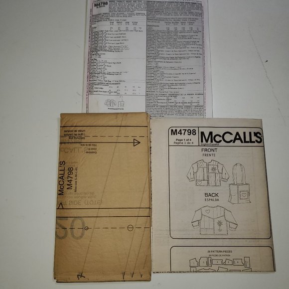 McCall's Crafts M4798 Quilted Vest Pattern Unused - Picture 3 of 4